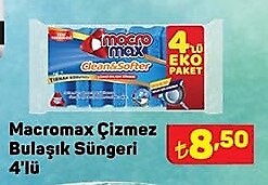 Macromax Çizmez Bulaşık Süngeri 4'lü image