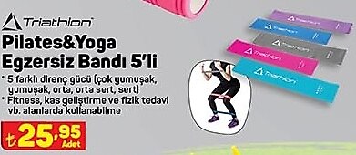Triathlon Pilates&Yoga Egzersiz Bandı 5'li image