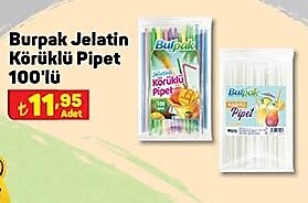 Burpak Jelatin Körüklü Pipet 100'lü image