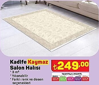 Kadife Kaymaz Salon Halısı 3 m2 image