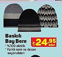 Baskılı Bay Bere image