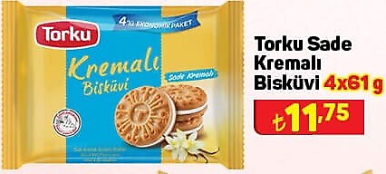 Torku Sade Kremalı Bisküvi 4x61 g image