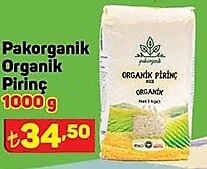 Pakorganik Organik Pirinç 1000 g image