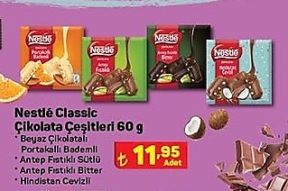 Nestle Classic Çikolata Çeşitleri 60 g image