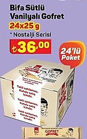 Bifa Sütlü Vanilyalı Gofret Nostalji Serisi 24x25 g  image