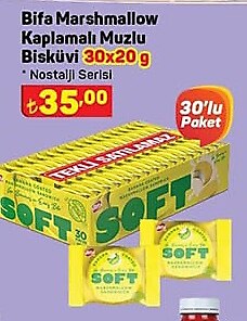 Bifa Marshmallow Kaplamalı Muzlu Bisküvi Nostalji Serisi 30x20 g image