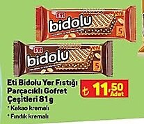 Eti Bidolu Yer Fıstığı Parçacıklı Gofret Çeşitleri 81 g image