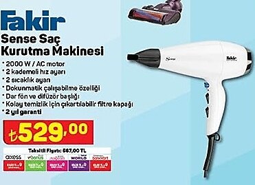 Fakir Sense Saç Kurutma Makinesi 2000 W image