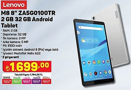 Lenovo M8 8 inç ZA5G0100TR 2 GB 32 GB Android Tablet image