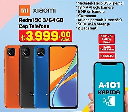 Xiaomi Redmi 9C 3/64 GB Cep Telefonu image