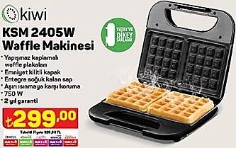 Kiwi KSM 2405W Waffle Makinesi 750 W image