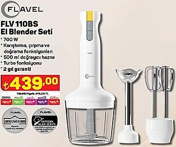 Flavel FLV 110BS El Blender Seti 700 W image