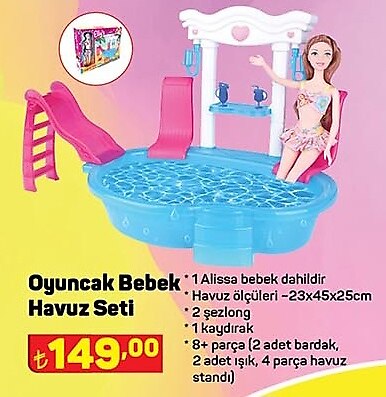 Oyuncak Bebek Havuz Seti  image