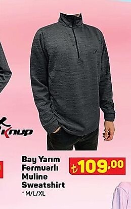 Knup Bay Yarım Fermuarlı Muline Sweatshirt  image