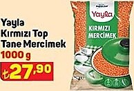 Yayla Kırmızı Top Tane Mercimek 1000 g image