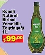 Komili Natürel Birinci Yemeklik Zeytinyağı 1 L image