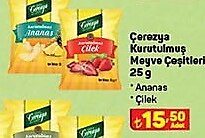 Çerezya Kurutulmuş Meyve Çeşitleri Ananas/Çilek 25 g image