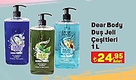 Dear Body Duş Jeli Çeşitleri 1 L image