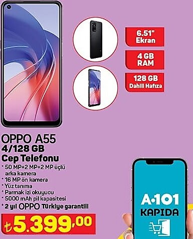 Oppo A55 4/128 GB Cep Telefonu image