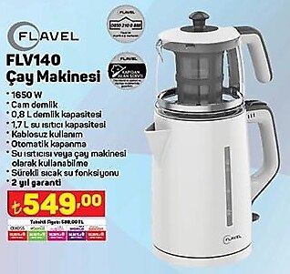 Flavel FLV140 Çay Makinesi 1650 W image