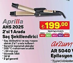 Aprilla AHS 2025 2'si 1 Arada Saç Şekillendirici 30 W image