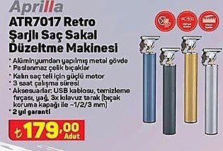 Aprilla ATR7017 Retro Şarjlı Saç Sakal Düzeltme Makinesi image