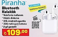 Piranha Bluetooth Kulaklık image