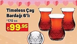 Paşabahçe Timeless Çay Bardağı 6'lı 170 cc  image