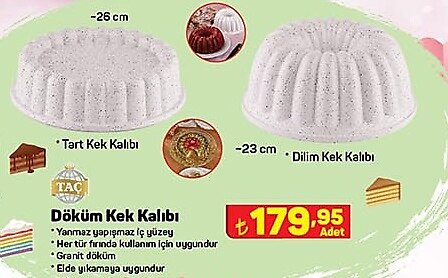 Taç Döküm Kek Kalıbı 26/23 cm  image