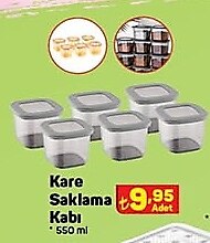 Kare Saklama Kabı 550 ml  image