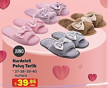 Juno Kurdeleli Peluş Terlik  image