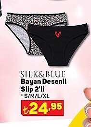 Silk&Blue Bayan Desenli Slip 2'li  image