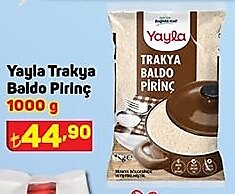 Yayla Trakya Baldo Pirinç 1000 g image