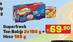 Superfresh Ton Balığı 2x150 g+Mısır 185 g image