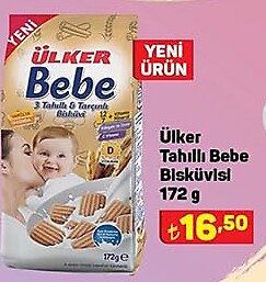 Ülker Tahıllı Bebe Bisküvisi 172 g image