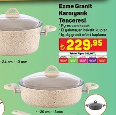 Hascevher Ezme Granit Karnıyarık Tenceresi 26 cm image