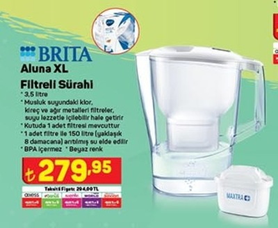 Brita Aluna XL Filtreli Sürahi 3,5 litre image