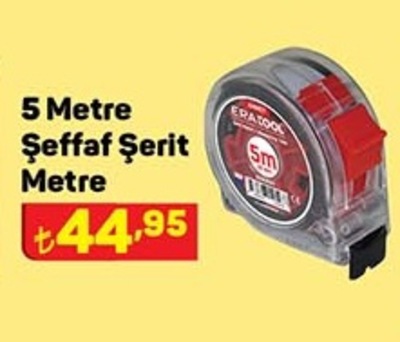 Metre 5 m Şeffaf Şerit  image