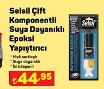 Selsil Çift Komponentli Suyu Dayanıklı Epoksi Yapıştırıcı  image