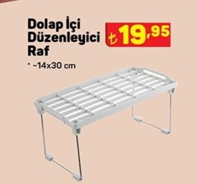 Dolap İçi Raf Düzenleyici 14x30 cm  image