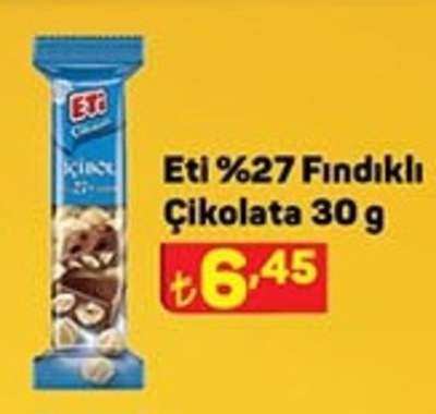 Eti %27 Fındıklı Çikolata 30 g image