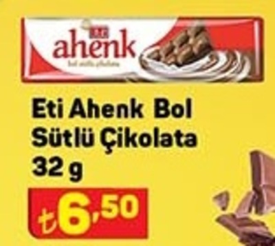 Eti Ahenk Bol Sütlü Çikolata 32 g image