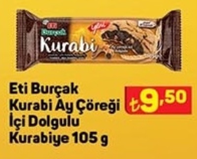 Eti Burçak Kurabi Ay Çöreği İçi Dolgulu Kurabiye 105 g image