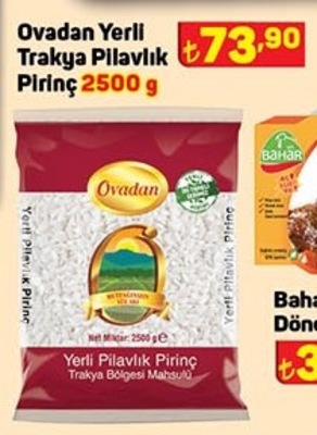 Ovadan Yerli Trakya Pilavlık Pirinç 2500 g image