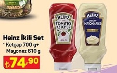 Heinz İkili Set Ketçap 700 g + Mayonez 610 g image