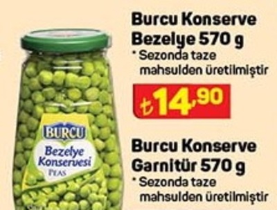 Burcu Konserve Bezelye 570 g image