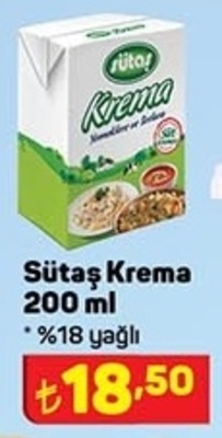 Sütaş Krema 200 ml image