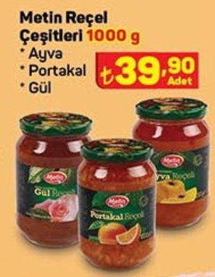 Metin Reçel Çeşitleri 1000 g image