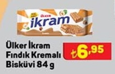 Ülker İkram Fındık Kremalı Bisküvi 84 g image