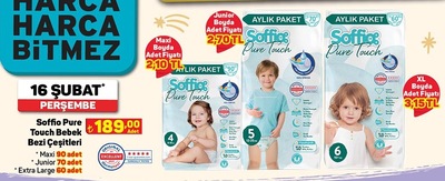 Soffio Pure Touch Bebek Bezi Çeşitleri image